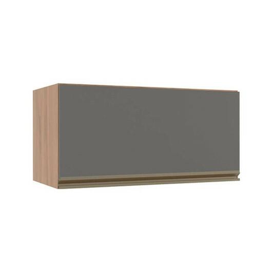 Módulo Armário Aéreo 70cm Porta Basculante 100% MDF Cozinha Modulada Gold J Robel Hanover/Cinza Matte