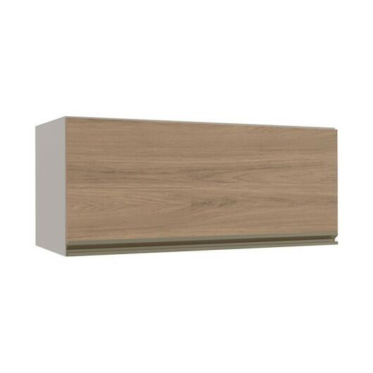 Módulo Armário Aéreo 80cm Porta Basculante 100% MDF Cozinha Modulada Gold Robel Fendi/Hanover