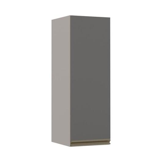 Módulo Armário Aéreo 88x30 1 Porta 100% MDF Cozinha Modulada Gold Robel Fendi/Cinza