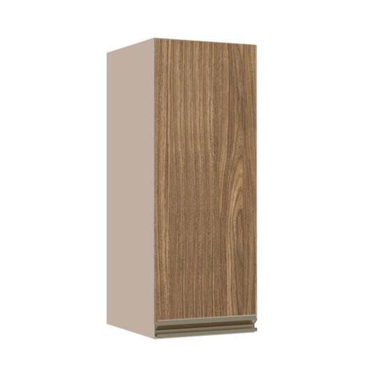 Módulo Armário Aéreo 88x35x34cm 1 Porta 100% MDF Cozinha Modulada Gold J Robel Fendi/Amendoeira BP