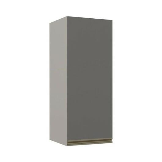Módulo Armário Aéreo 88x35 1 Porta 100% MDF Cozinha Modulada Gold Robel Fendi/Cinza