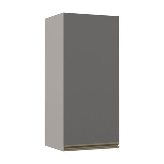 Módulo Armário Aéreo 88x40 1 Porta 100% MDF Cozinha Modulada Gold Robel Fendi/Cinza