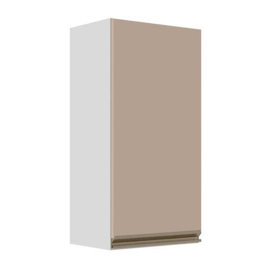 Módulo Armário Aéreo 88x40x34cm 1 Porta 100% MDF Cozinha Modulada Gold J Robel Branco/Fendi Matte