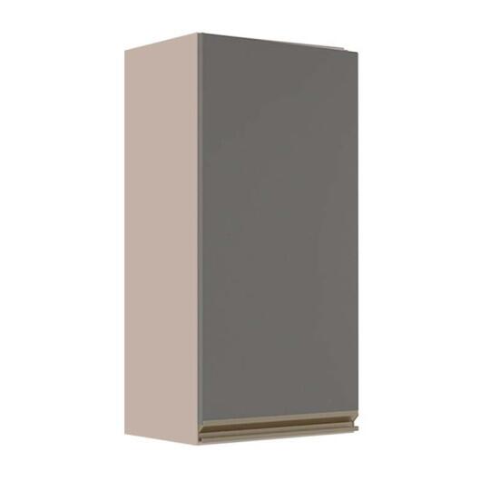 Módulo Armário Aéreo 88x40x34cm 1 Porta 100% MDF Cozinha Modulada Gold J Robel Fendi/Cinza Matte