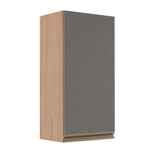 Módulo Armário Aéreo 88x40x34cm 1 Porta 100% MDF Cozinha Modulada Gold J Robel Hanover/Cinza Matte