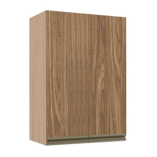 Módulo Armário Aéreo 88x60x34cm 2 Portas 100% MDF Cozinha Modulada Gold J Robel Hanover/Amendoeira BP