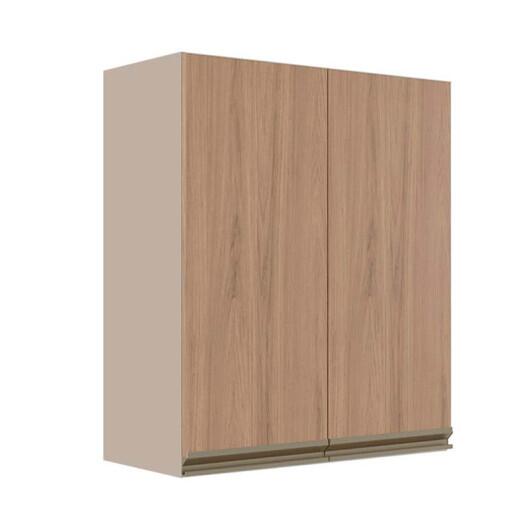 Módulo Armário Aéreo 88x70x34cm 2 Portas 100% MDF Cozinha Modulada Gold J Robel Fendi/Hanover