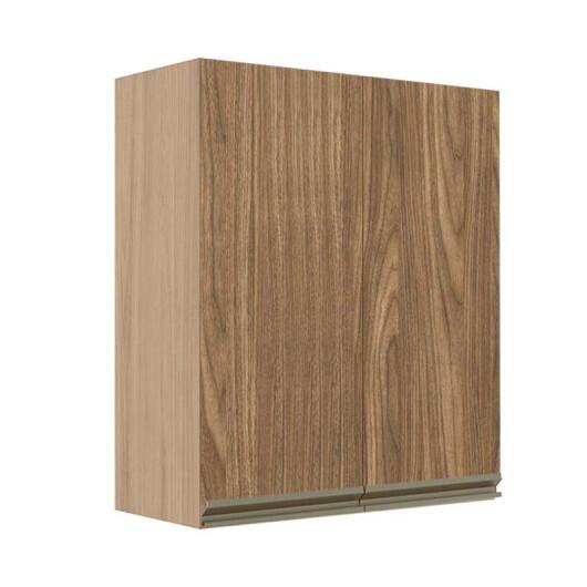 Módulo Armário Aéreo 88x70x34cm 2 Portas 100% MDF Cozinha Modulada Gold J Robel Hanover/Amendoeira BP