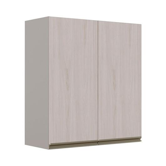 Módulo Armário Aéreo 88x80 2 Portas 100% MDF Cozinha Modulada Gold Robel Fendi/Aspen