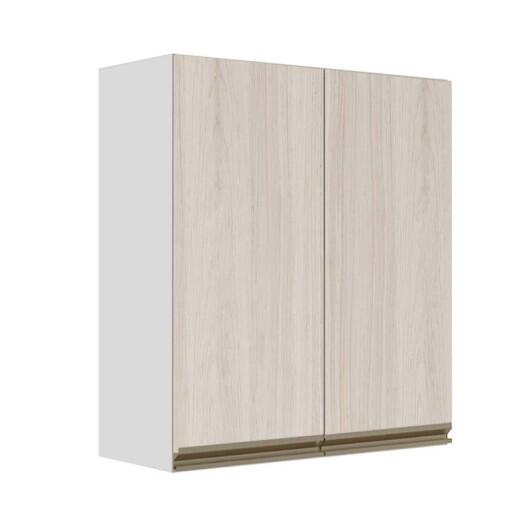 Módulo Armário Aéreo 88x80x34cm 2 Portas 100% MDF Cozinha Modulada Gold J Robel Branco/Aspen
