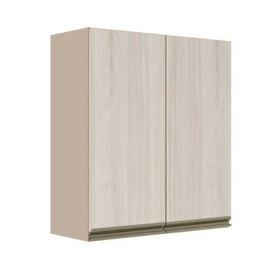 Módulo Armário Aéreo 88x80x34cm 2 Portas 100% MDF Cozinha Modulada Gold J Robel Fendi/Aspen