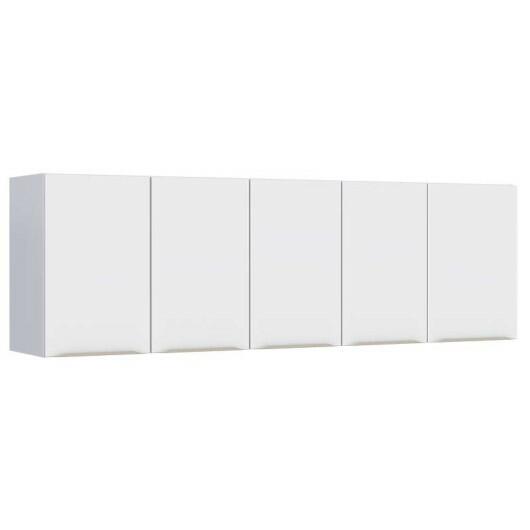 Armário Aéreo de Aço Para Pia 180cm 5 Portas Flora Cozimax Branco