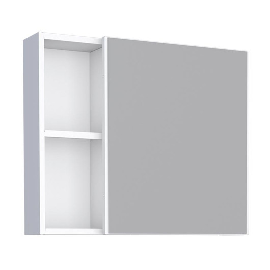 Espelho Para Banheiro de Aço 1 Porta 60x51x14cm Ameixa 60 Cozimax Branco