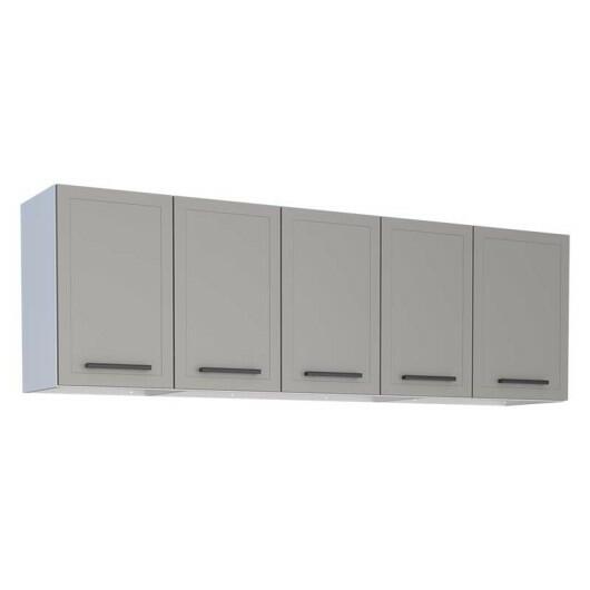 Armário Aéreo de Cozinha Aço 5 Portas Juno/Apolo 180 Cozimax Cinza Argila