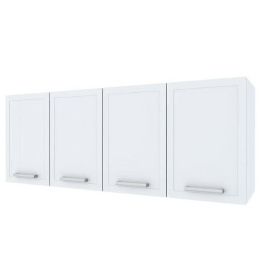 Armário Aéreo de Cozinha 4 Portas Apolo Flat 160 Cozimax Branco