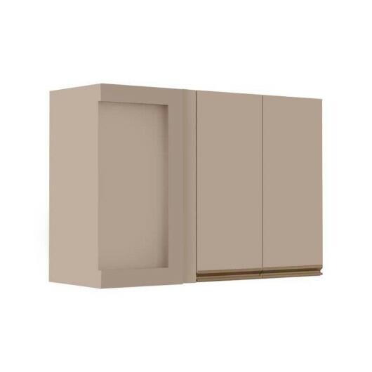 Módulo Armário Aéreo 68x100x34cm Canto Reto 100% MDF Cozinha Modulada Gold J Robel Fendi/Fendi Matte