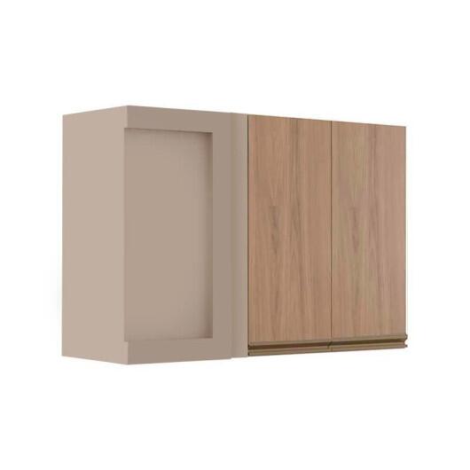 Módulo Armário Aéreo 68x100x34cm Canto Reto 100% MDF Cozinha Modulada Gold J Robel Fendi/Hanover