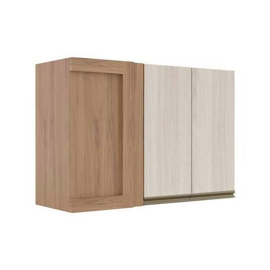 Módulo Armário Aéreo 68x100x34cm Canto Reto 100% MDF Cozinha Modulada Gold J Robel Hanover/Aspen