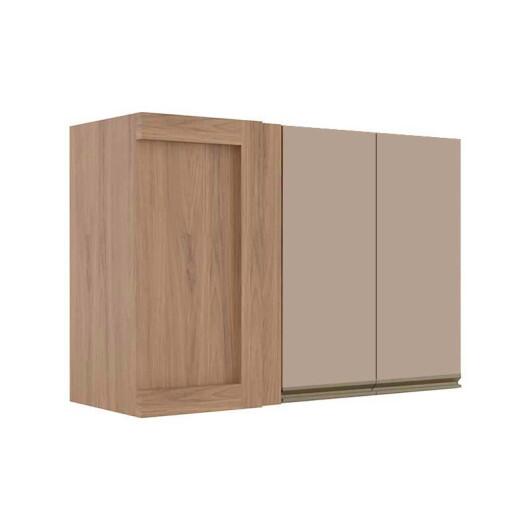 Módulo Armário Aéreo 68x100x34cm Canto Reto 100% MDF Cozinha Modulada Gold J Robel Hanover/Fendi Matte
