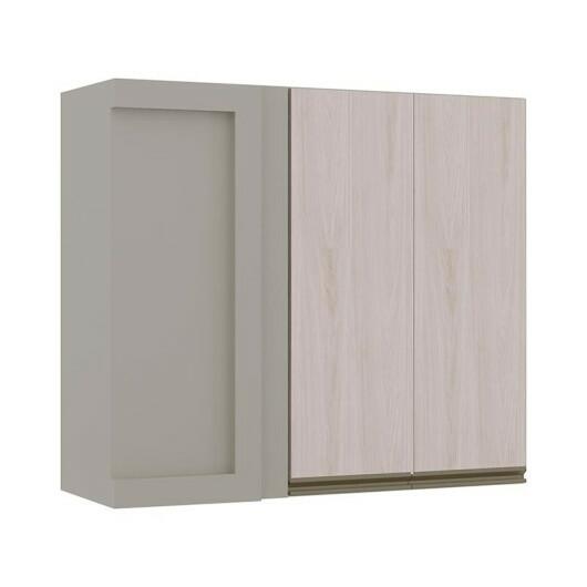 Módulo Armário Aéreo 88x100 Canto Reto Direito 100% MDF Cozinha Modulada Gold Robel Fendi/Aspen