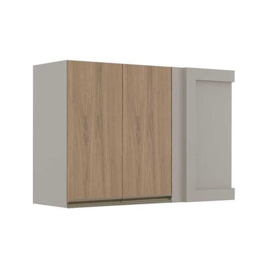 Módulo Armário Aéreo 68x100 Canto Reto Esquerdo 100% MDF Cozinha Modulada Gold Robel Fendi/Hanover