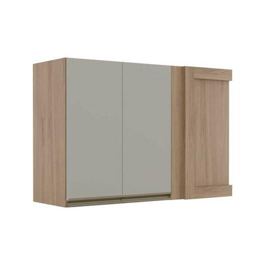 Módulo Armário Aéreo 68x100 Canto Reto Esquerdo 100% MDF Cozinha Modulada Gold Robel Hanover/Fendi
