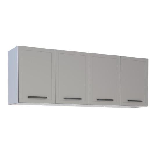 Armário Aéreo de Cozinha Aço 4 Portas Juno/Apolo 160 Cozimax Cinza Argila