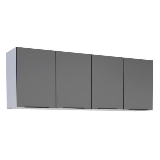 Armário Aéreo de Cozinha Aço 4 Portas Júpiter 160 Cozimax Preto