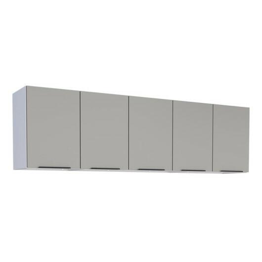 Armário Aéreo de Cozinha Aço 5 Portas Júpiter 200 Cozimax Cinza Argila