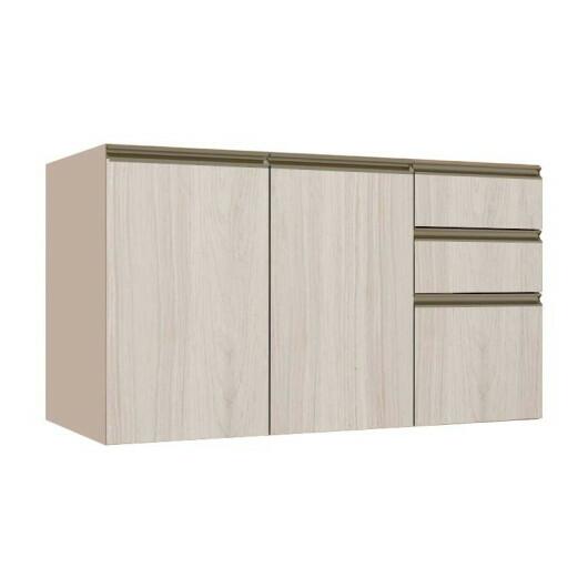 Módulo Balcão 120cm 3 Gavetas 2 Portas 100% MDF Cozinha Modulada Gold J Robel Fendi/Aspen Módulo Balcão 120cm 3 Gavetas 2 Portas 100% MDF Cozinha Modulada Gold J Robel Fendi/Aspen