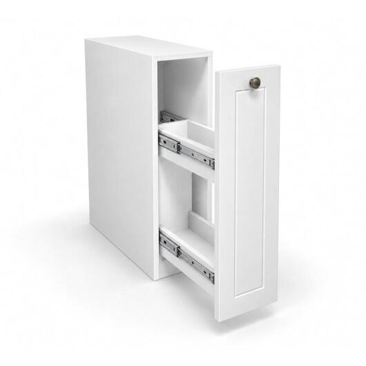 Módulo Balcão 20x68x56cm Com Porta Tempero 100% MDF Cozinha Provence Robel Branco/Branco Matte