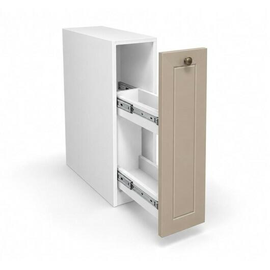 Módulo Balcão 20x68x56cm Com Porta Tempero 100% MDF Cozinha Provence Robel Branco/Fendi Matte