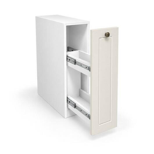 Módulo Balcão 20x68x56cm Com Porta Tempero 100% MDF Cozinha Provence Robel Branco/Off White Matte