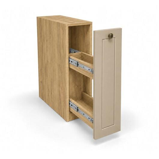 Módulo Balcão 20x68x56cm Com Porta Tempero 100% MDF Cozinha Provence Robel Hanover/Fendi Matte