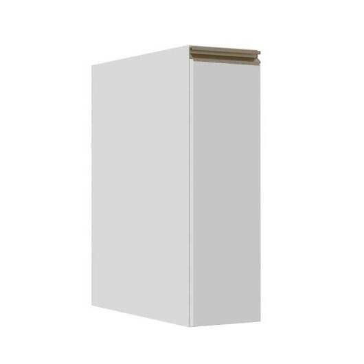 Módulo Balcão 20cm 1 Porta 100% MDF Cozinha Modulada Gold J Robel Branco/Branco Matte