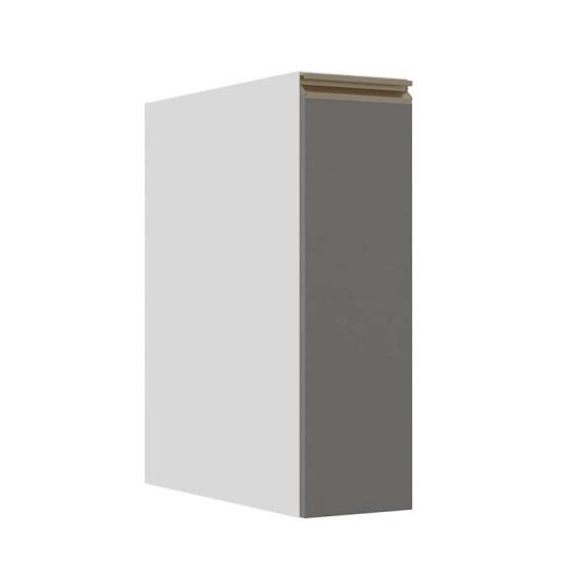 Módulo Balcão 20cm 1 Porta 100% MDF Cozinha Modulada Gold J Robel Branco/Cinza Matte