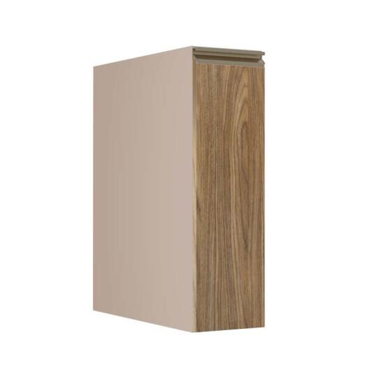 Módulo Balcão 20cm 1 Porta 100% MDF Cozinha Modulada Gold J Robel Fendi/Amendoeira BP