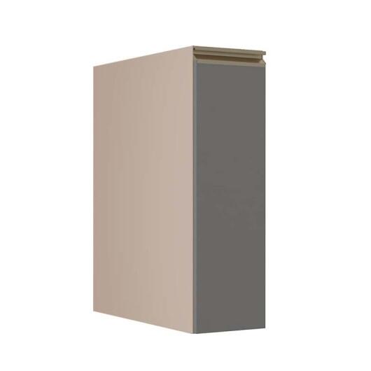 Módulo Balcão 20cm 1 Porta 100% MDF Cozinha Modulada Gold J Robel Fendi/Cinza Matte
