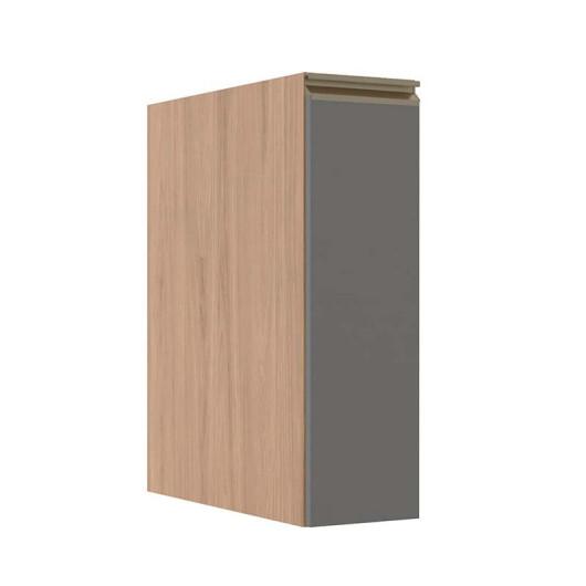 Módulo Balcão 20cm 1 Porta 100% MDF Cozinha Modulada Gold Robel Hanover/Cinza Matte