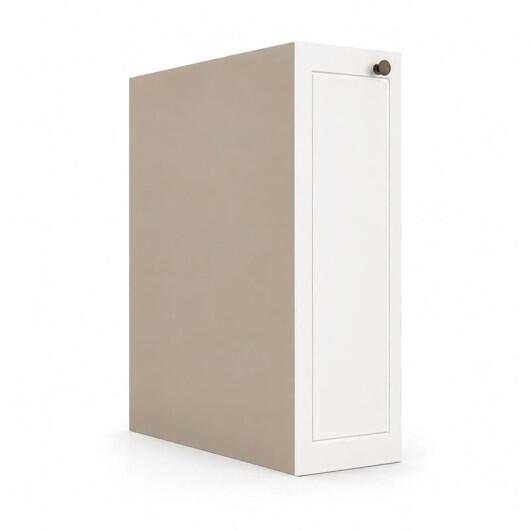 Módulo Balcão 20x68x56cm 1 Porta 100% MDF Cozinha Provence Robel Fendi/Branco Matte