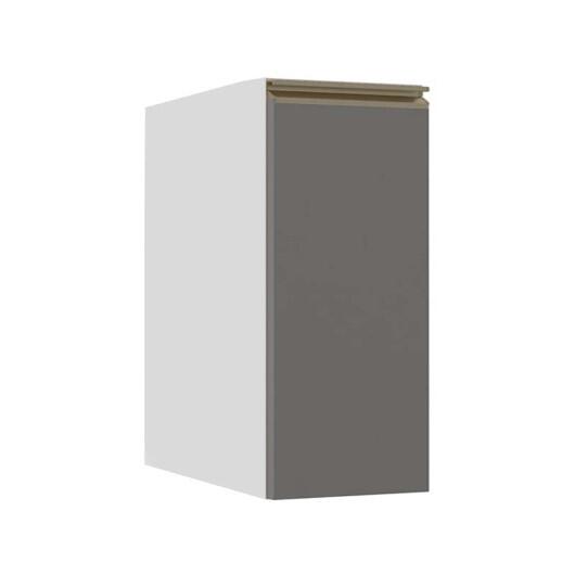 Módulo Balcão 30cm 1 Porta 100% MDF Cozinha Modulada Gold J Robel Branco/Cinza Matte