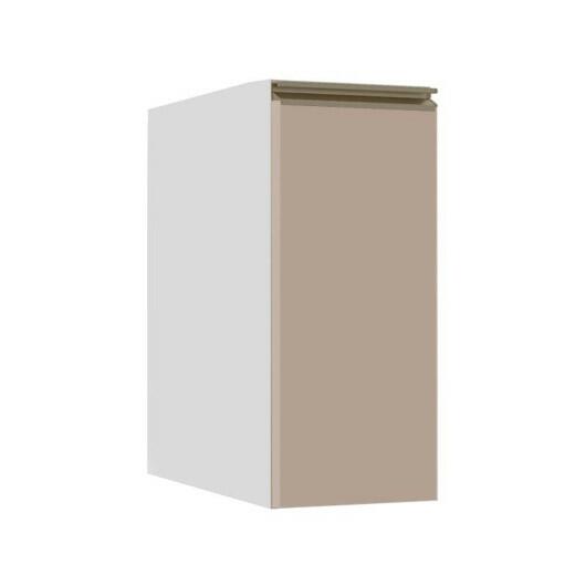 Módulo Balcão 30cm 1 Porta 100% MDF Cozinha Modulada Gold J Robel Branco/Fendi Matte