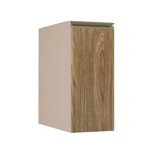 Módulo Balcão 30cm 1 Porta 100% MDF Cozinha Modulada Gold J Robel Fendi/Amendoeira BP