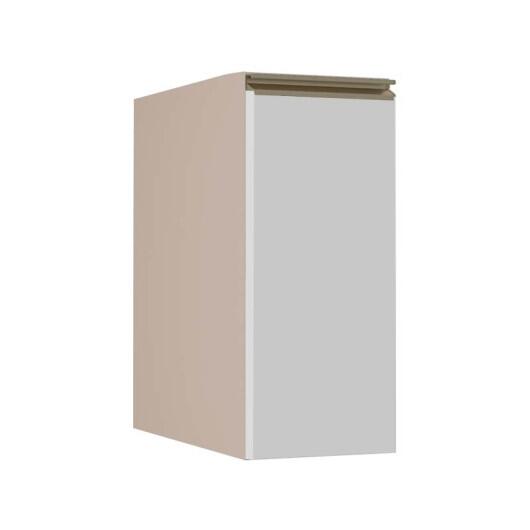 Módulo Balcão 30cm 1 Porta 100% MDF Cozinha Modulada Gold J Robel Fendi/Branco Matte