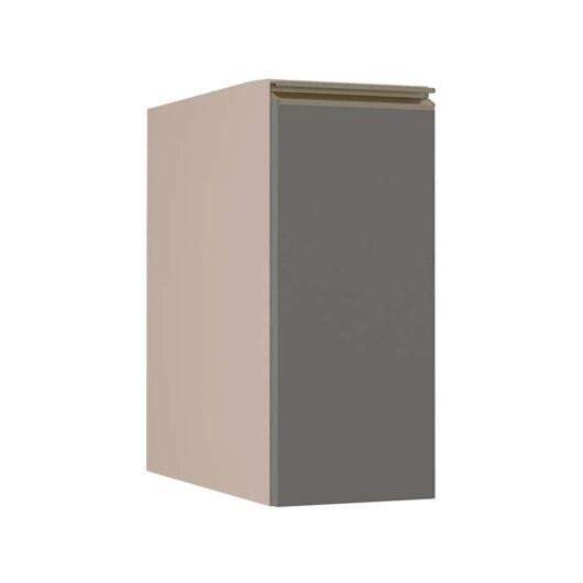 Módulo Balcão 30cm 1 Porta 100% MDF Cozinha Modulada Gold J Robel Fendi/Cinza Matte