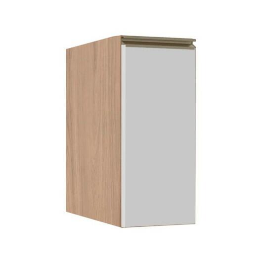 Módulo Balcão 30cm 1 Porta 100% MDF Cozinha Modulada Gold J Robel Hanover/Branco Matte
