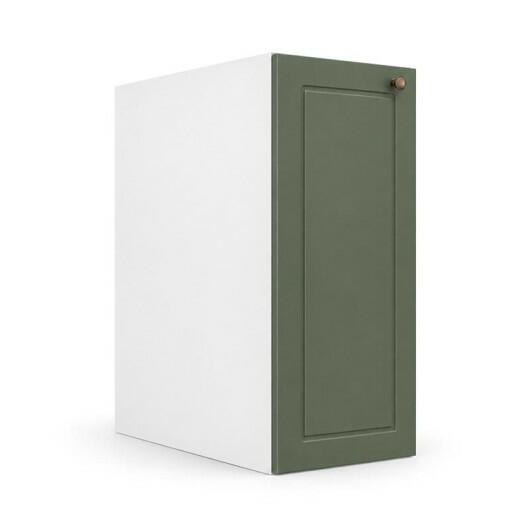 Módulo Balcão Editável Largura 21cm a 39cm x 68x56cm 1 Porta Provence Robel Branco/Sálvia Matte