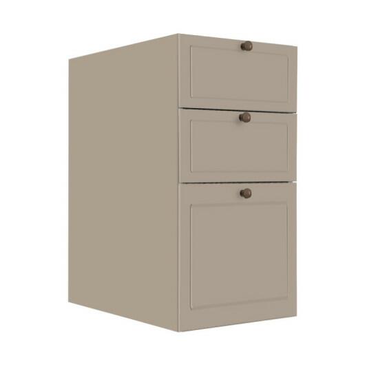 Módulo Balcao 35cm 3 Gavetas 100% MDF Cozinha Modulada Provence Robel Fendi/Fendi Matte