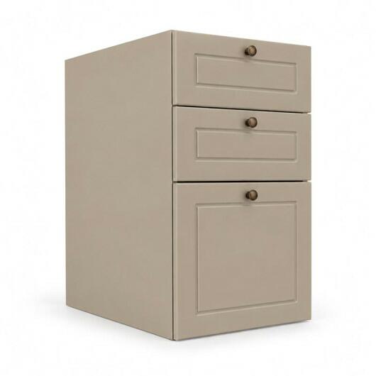 Módulo Balcao 35x68x56cm 3 Gavetas 100% MDF Cozinha Provence Robel Fendi/Fendi Matte