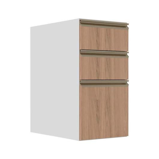 Módulo Balcão 35cm 3 Gavetas 100% MDF Cozinha Modulada Gold J Robel Branco/Hanover Módulo Balcão 35cm 3 Gavetas 100% MDF Cozinha Modulada Gold J Robel Branco/Hanover